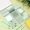 9 Pcs Aesthetic Sticky Notes Cute Pastel Self Stick Notepads Easy to Post Desk Supplies for Home Office Decor School Accessories Women Birthday