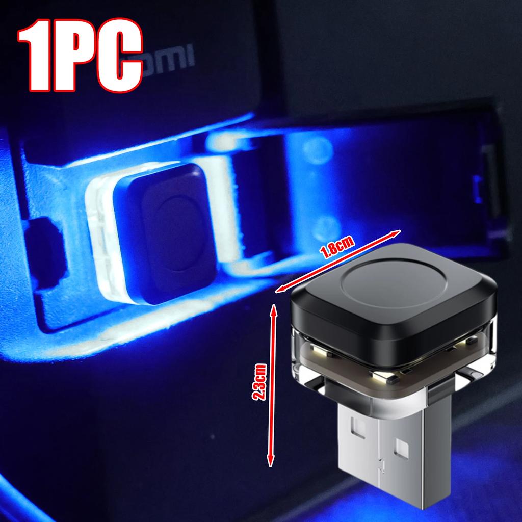 Car Interior Neon Decorative Lamp USB Car Mini LED Atmosphere Lights Emergency Lighting Universal PC Auto Portable Plug and Play