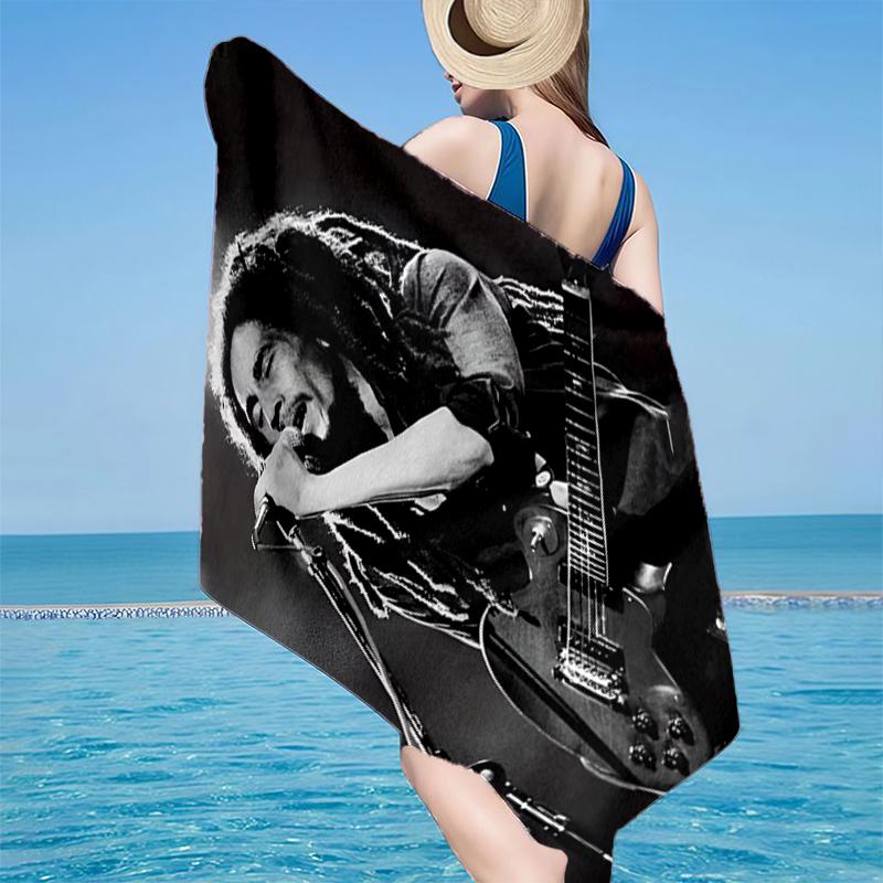 Bob music Vibrant Art Beach Towel, Super Soft Microfiber, Gift for Her/Him, Birthday, for Pool, Beach, Travel, Home Decor Fan gifts