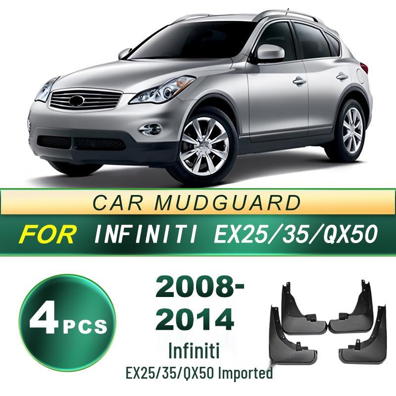 Compatible Soft Rubber Mud Flaps for 08-14 Infiniti EX25/35/QX50 Imported Version