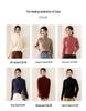 Winter 2025: Loose Casual Wool Sweater with Half-High Collar & Rolled Hem