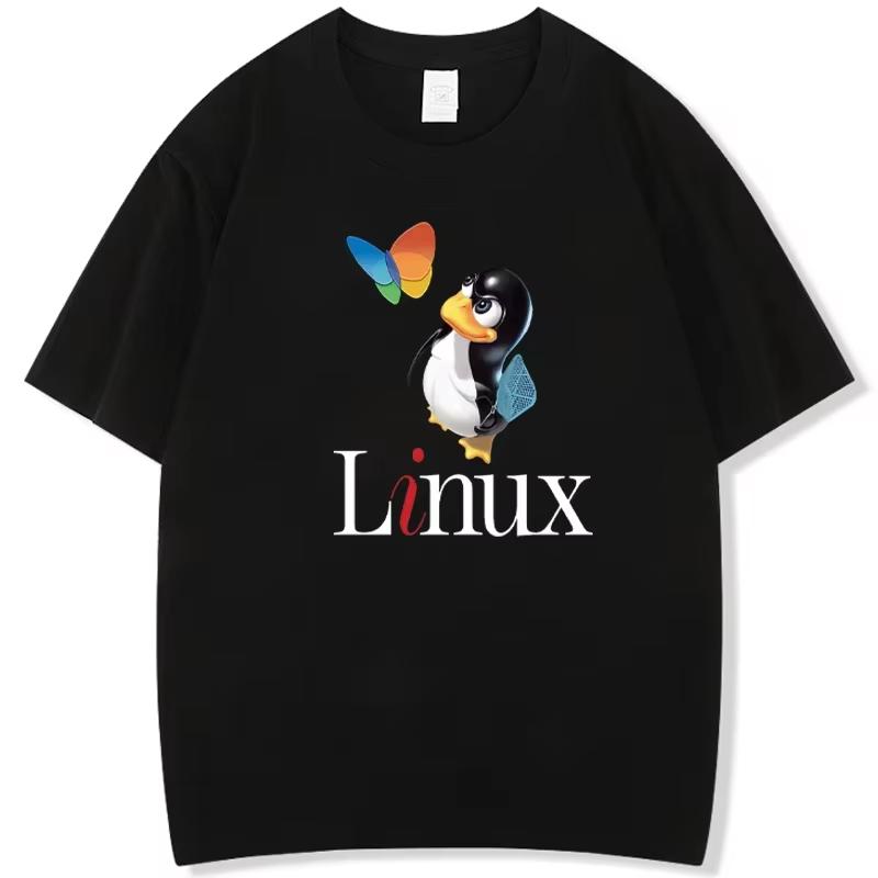 Fashion Men's T-shirt Cotton Short-Sleeve T-Shirt - Geek Programming Linux System Programmer Printed Design for Men and Women