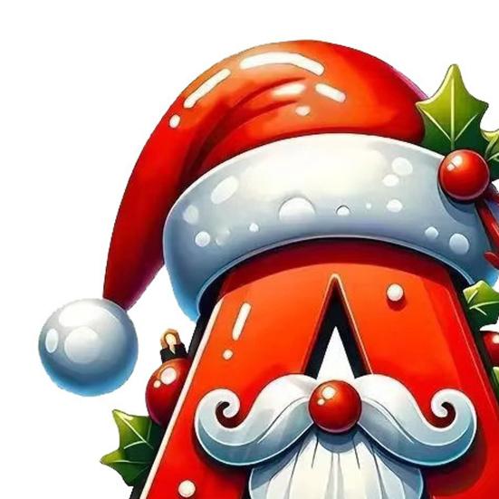 26 Letters Christmas Ornaments Personalized Santa Claus Monogram Initial Letter Xmas Tree Pendant for Tree DIY Craft Home Decor