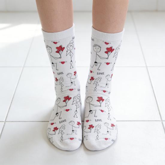 Skarpetki Walentynkowe Z Zabawnymi Wzorami Piersi Skarpetki Męskie Damskie Elastyczne Zabawne Skarpetki do Połowy Łydki Walentynkowy Prezent Rocznicowy dla Niego Niej