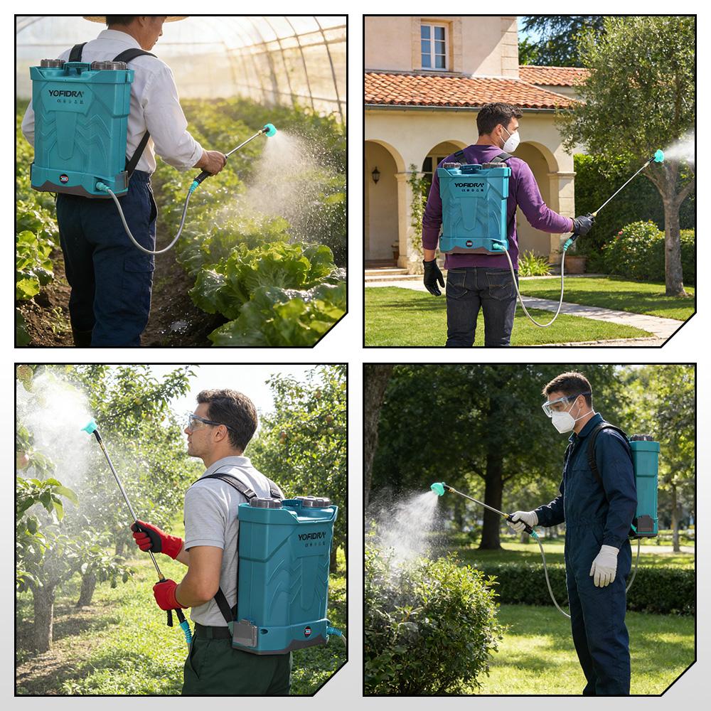 Yofidra Spruzzatore Elettrico 20L Alta Capacità Zaino Spruzzatore per Prato e Giardino Strumenti Elettrici Per Batteria Makita 21V Pin