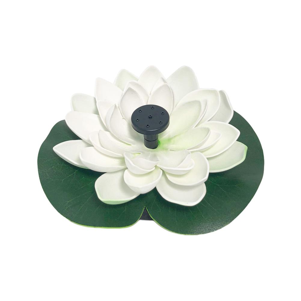 Lotus Shape Waterfall Fountain Life Up To 20000 Hours Solar Powered Bird Bath Fountains Water Lily Ornaments for Decore Garden
