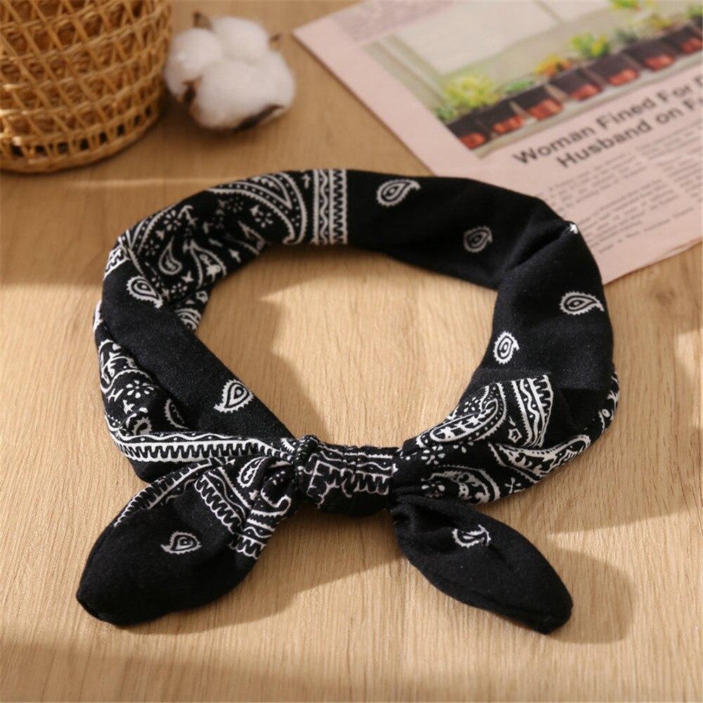 Modne czeskie opaski do włosów drukuj wiązane elastyczne elastyczne opaski na głowę dla kobiet dziewczynki Retro krzyż łuk Headwrap akcesoria do włosów