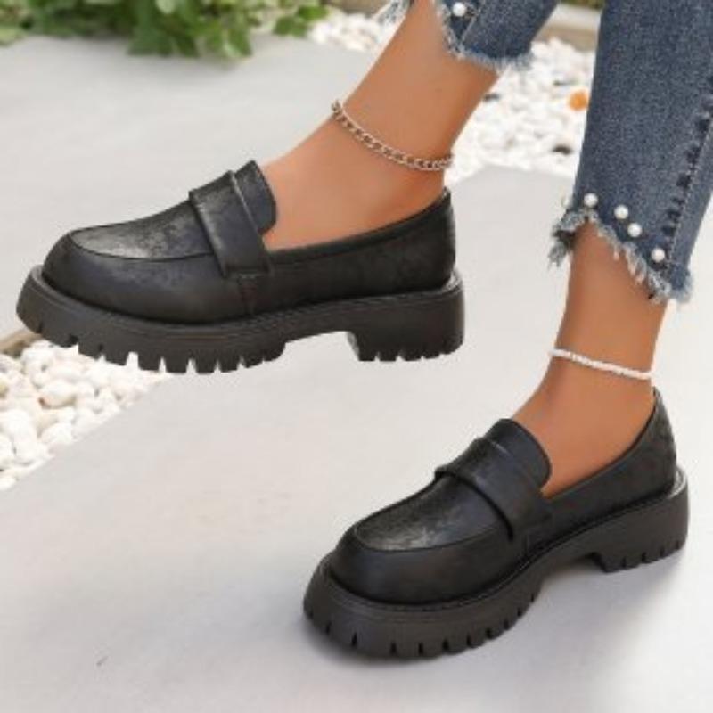 

Large size single shoes for women with heightened small leather shoes for women with one foot and lazy shoes for women 35