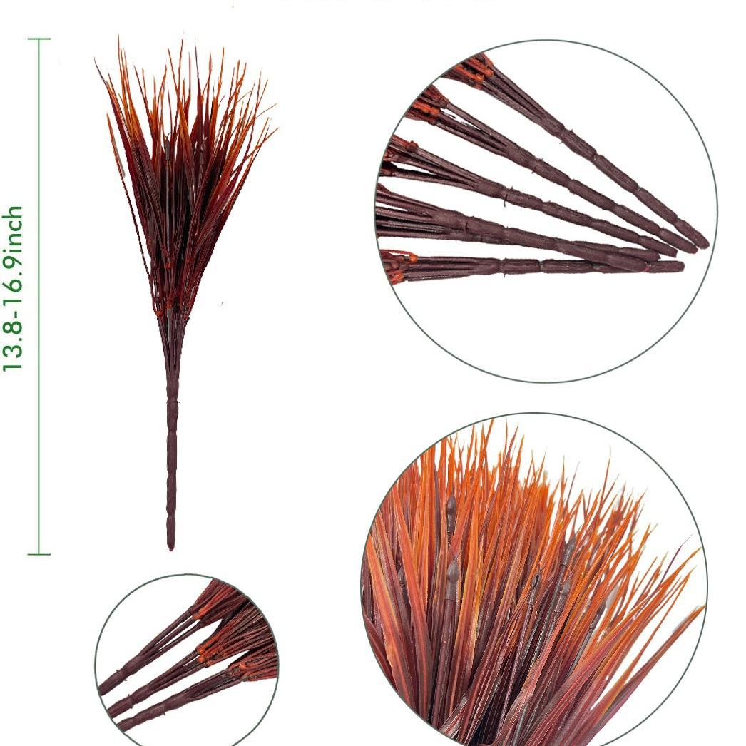 

Искусственный цветок для улицы 7 головок Весенняя трава Луковая трава Искусственный кустарник Пшеничная трава Украшение для дома Имитация зеленого растения Пластиковый цветок