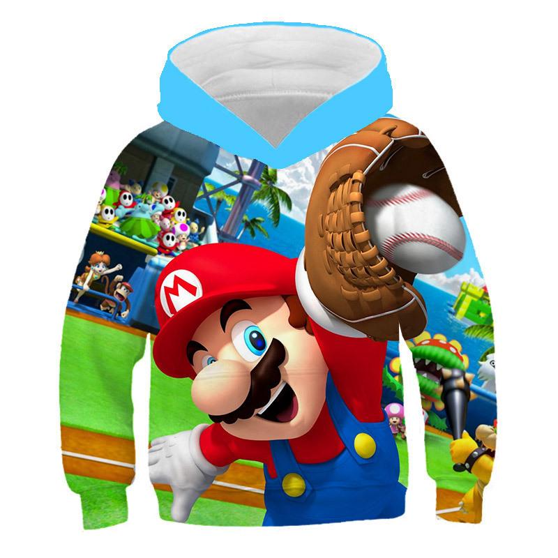 Super Mario Brothers Mario Children's Versatile Sweater Cosplay Spring and Autumn Anime Hoodie Jacket Men