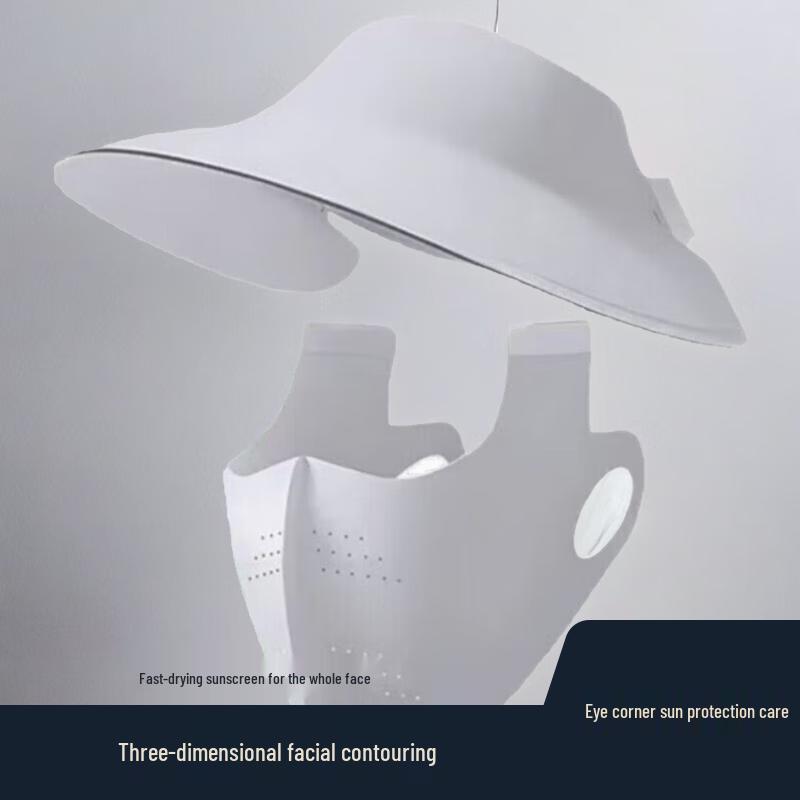 Women's Detachable Ice Silk Sun Protection Face Mask Hat