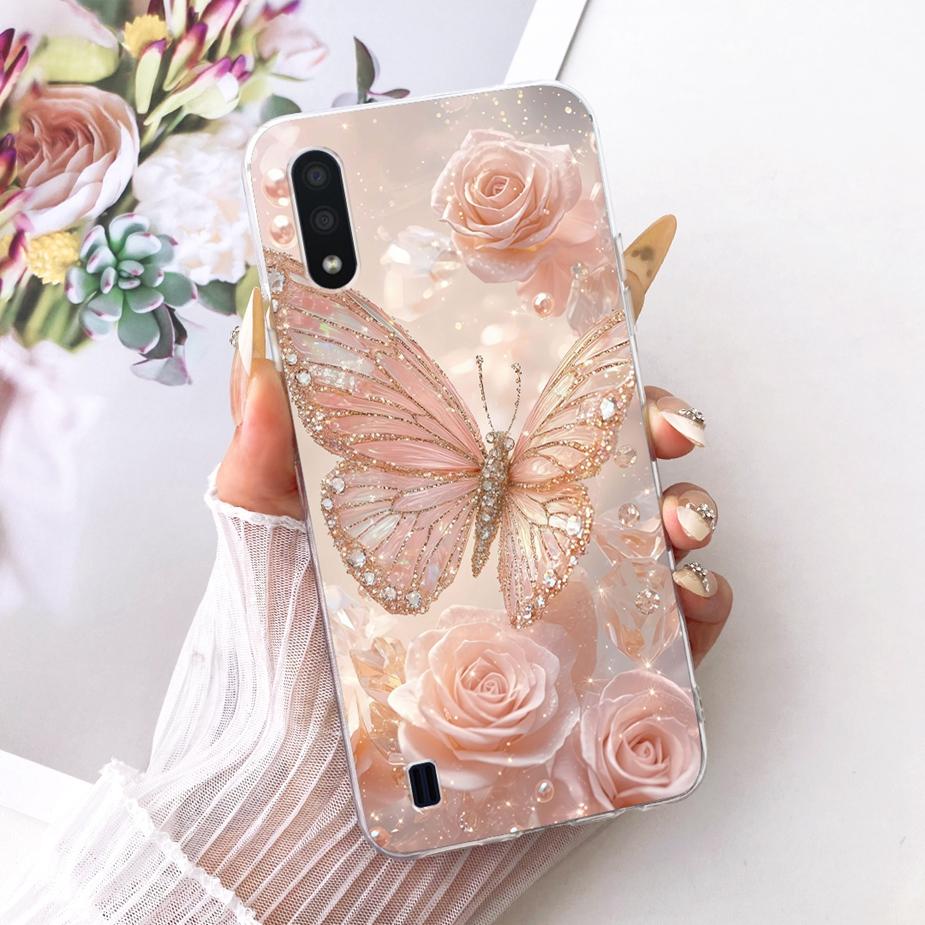 For Samsung Galaxy A01 Case SM-A015F New Luxury Painted Cover Soft Slim Phone Case For Samsung A01 M 01 Galaxy M01 Fundas Bumper