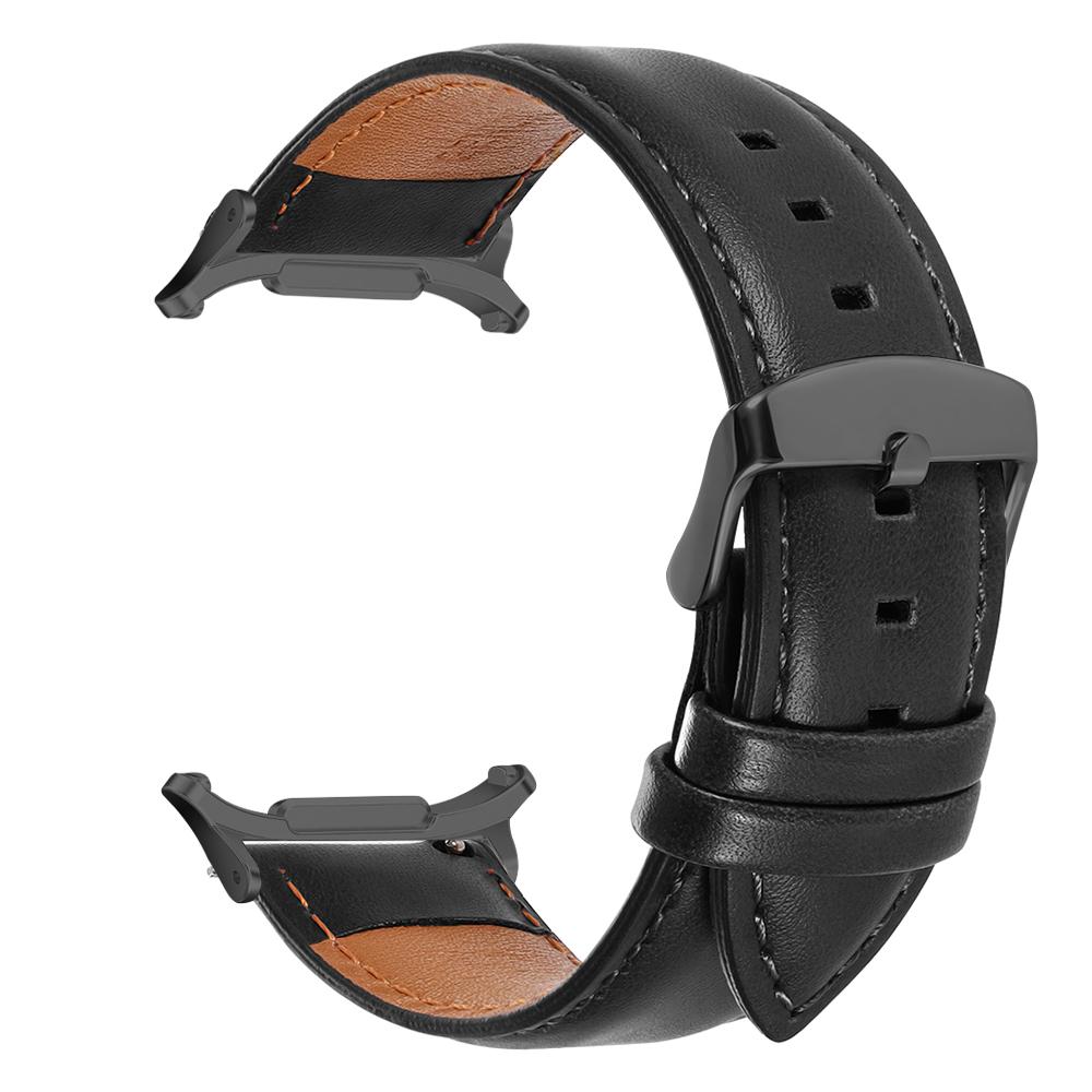 Cowhide Watch Band for Samsung Galaxy Watch Ultra 47mm No Gap Strap for Galaxy Watch 7 47mm for Men Women Soft Busines Bracelet
