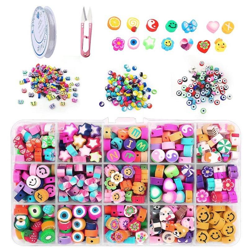 Colorful Polymer Clay Beads DIY Set: Straight Hole Fruit Beads for Bohemian Jewelry Accessories
