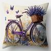 Romantic Lavender Style Cushion Cover Living Room Sofa Zipper Closed Decorative Pillow Cover Does Not Include Pillow Core