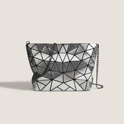 Spring and Summer New Geometric Rhombus Chain Bag Versatile Folding Flower Shoulder Crossbody Handbag