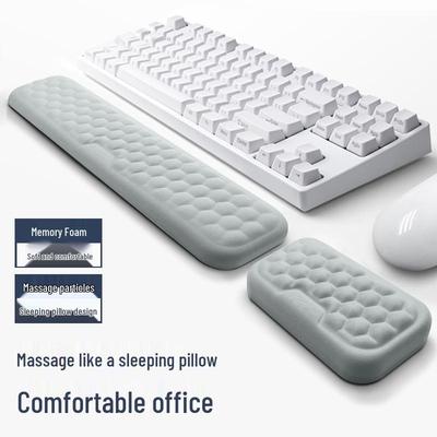 Apoio de Pulso de Espuma de Memória para Teclado e Mouse – Suporte Confortável para Homens e Mulheres