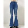 Broken Hole Pant Micro-laundry Women's Jeans Slim and Thin High-waisted Elastic Trousers