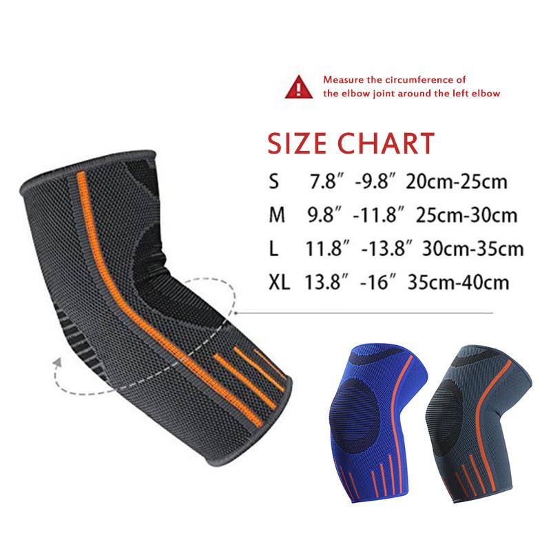 1PC Basketball Sport Elbow Brace Compression Elastic Support Elastic Gym Sport Elbowband Fitness Bandage Pain Protection Elbow
