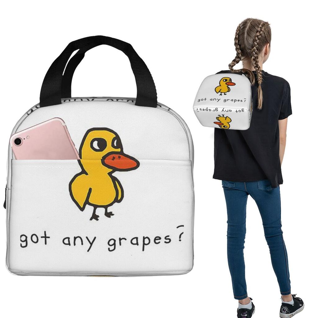 Got Any Grapes Insulated Lunch Bag for Women Children Portable Food Boxes Thermal Lunch Box Tote