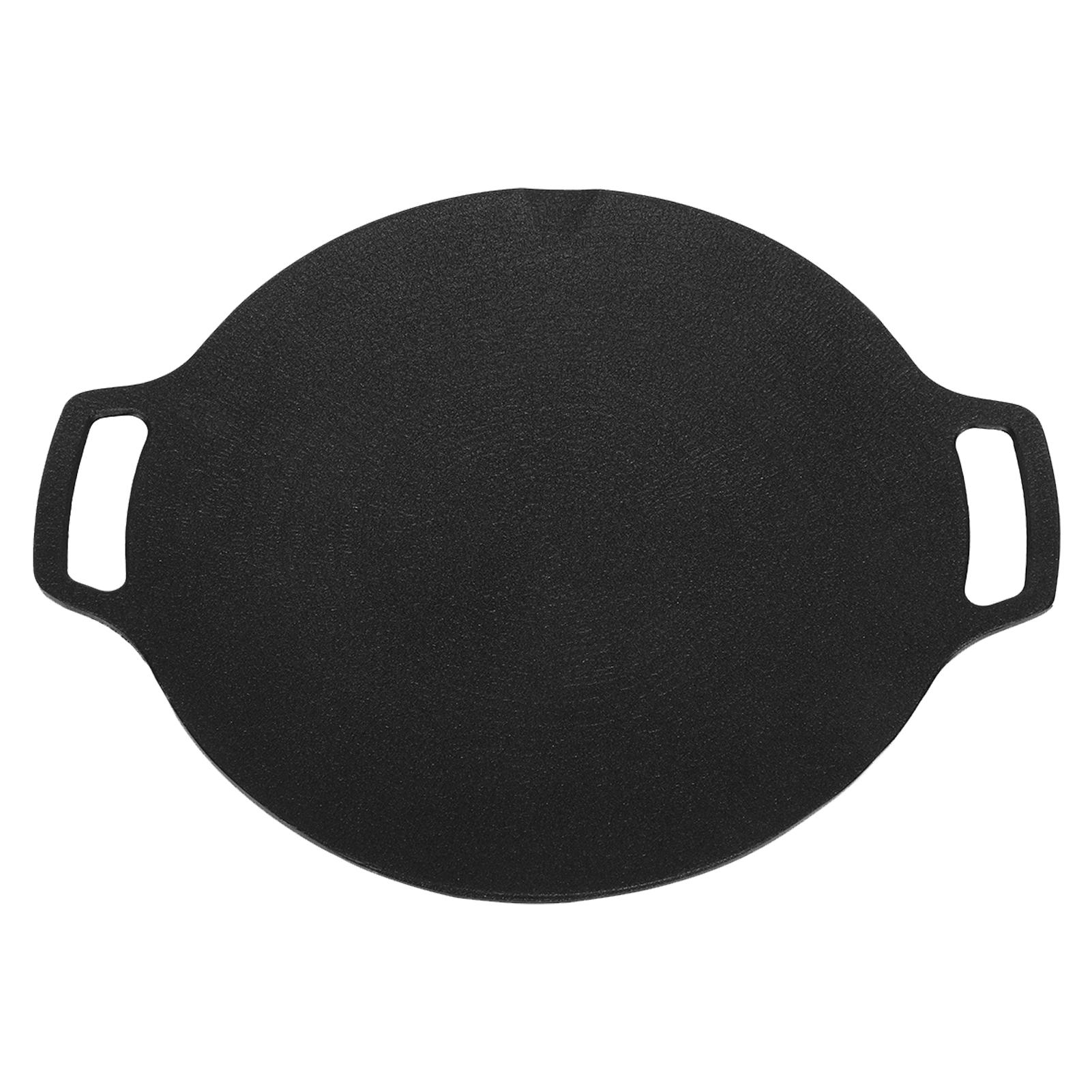Shoemst Korean Style Bbq Grill Pan Korean Round Griddle Non Stick 6 Layer Coating Round Griddle For Indoor Outdoor 29Cm