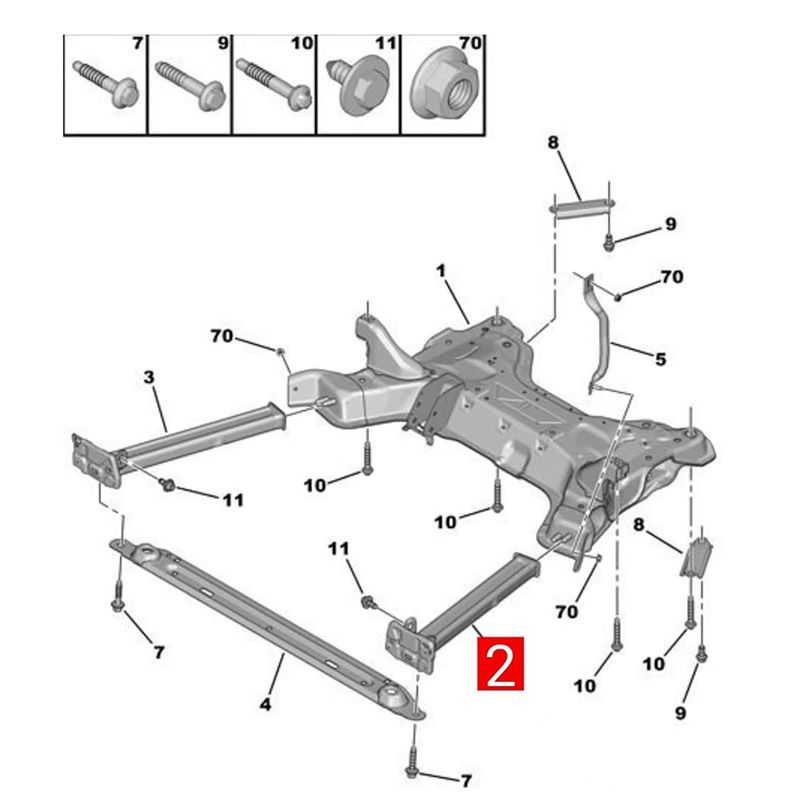 AA92-Front Bracket Extension Plate For 3008 308CC 308SW Citroen C4L DS4S DS5LS DS6