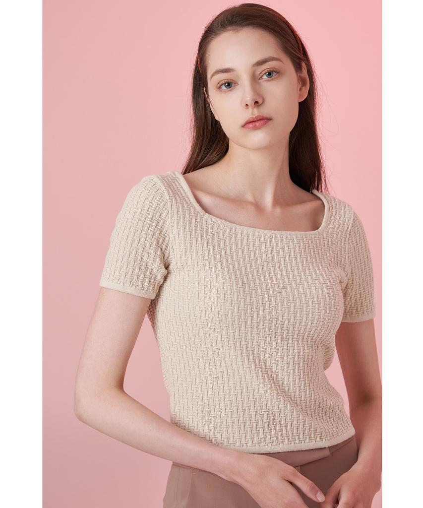 IOLO Women'S Signature Square Neck_Ivory