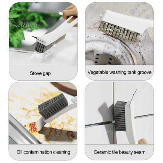 Cepillo de limpieza de aceite para cocina, mango ergonómico 3 en 1, cepillo de limpieza multifunción, accesorios para el hogar