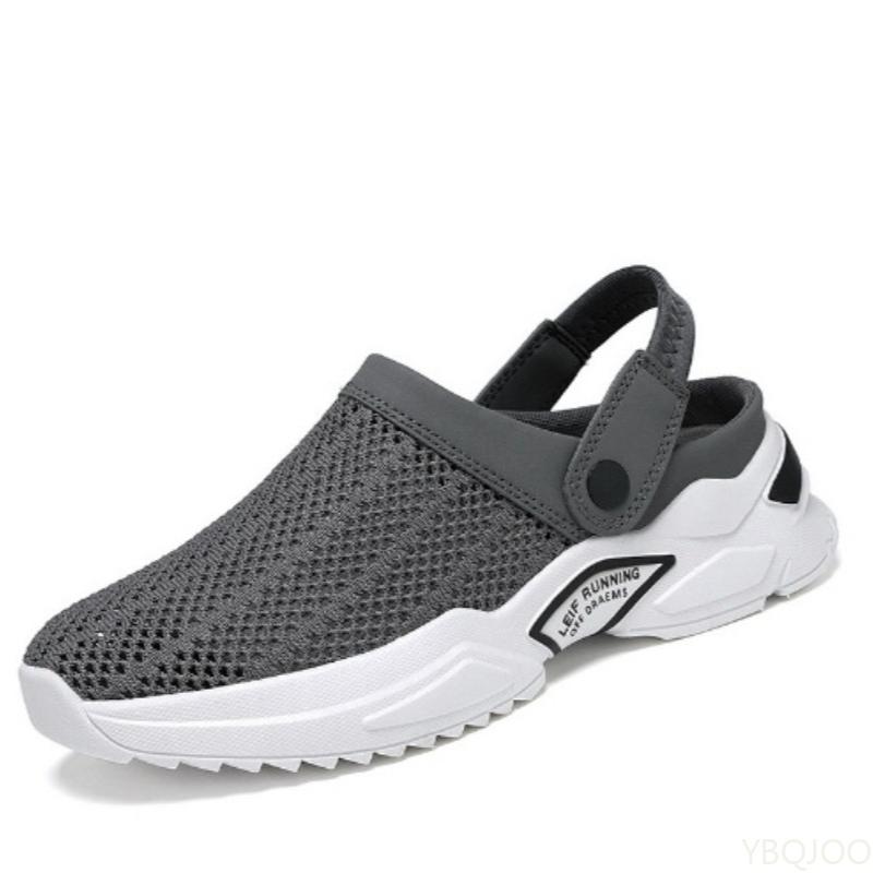 2025 New Summer Slip On Lightweight Men Sneakers Men Fashion Versatile Platform Sandals Mesh Leisure Breathable Beach Slippers
