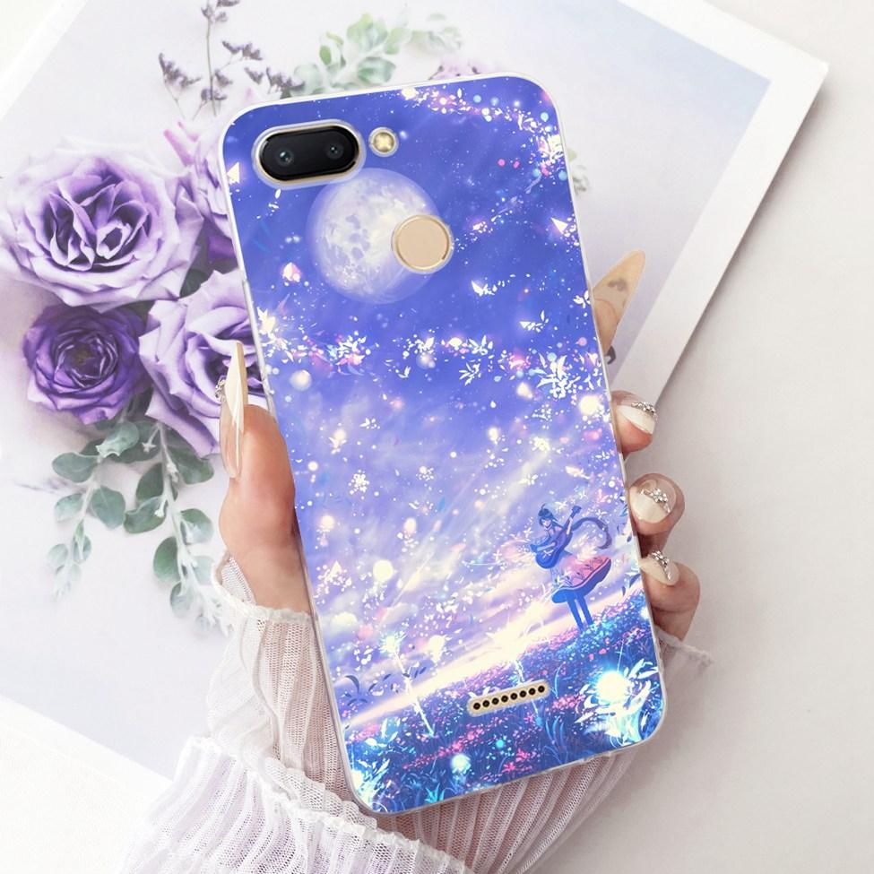 For Redmi 6 Case Cover Transparent Cute Cat Fashion Butterfly Funny Cool Painted Casing M1804C3DH M1804C3DG M1804C3DI
