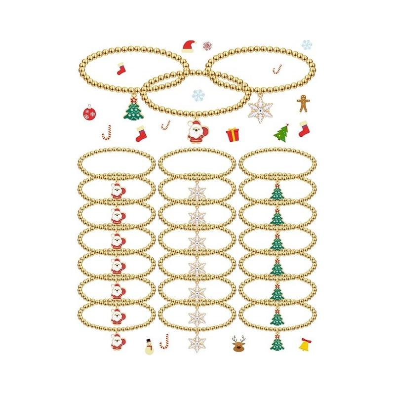 JYL TS Bracelet Christmas Stackable  Festive Elements Invites Holiday Blessings