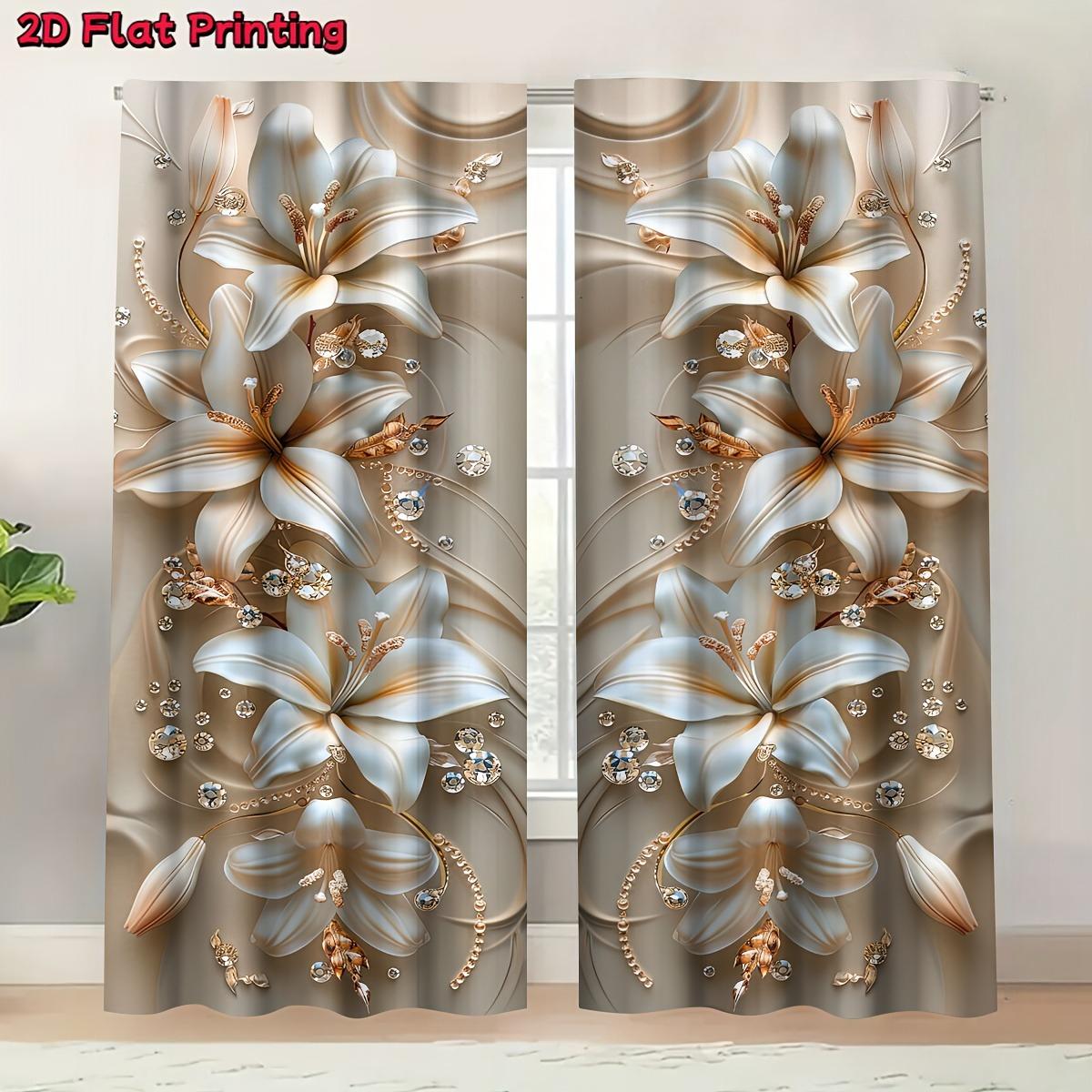 

2pcs Elegant Luxe Curtains – Rod Pocket Design Perfect for Living Room Bedroom Office Caf and Vacation Home Decor 100*130 HOOK 1pcs