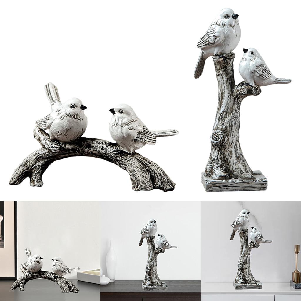 Fine American Resin Garden Creative Ornaments White Bird Statue Living Room Interior Animal Art Modern Toys Garden Decoration