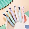 1 Pcs  Macaron 6-color Ballpoint Pen Stationery Supplies 6 Color 0.5mm Carbon Black Quick DryingMulticolor Ballpoint Pen Multifunction Office Creative