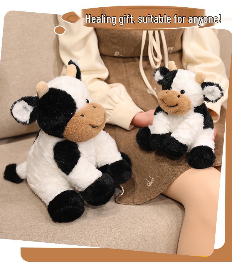 Black & White Cow Bean Plush Toy Doll – Children's Activity Gift