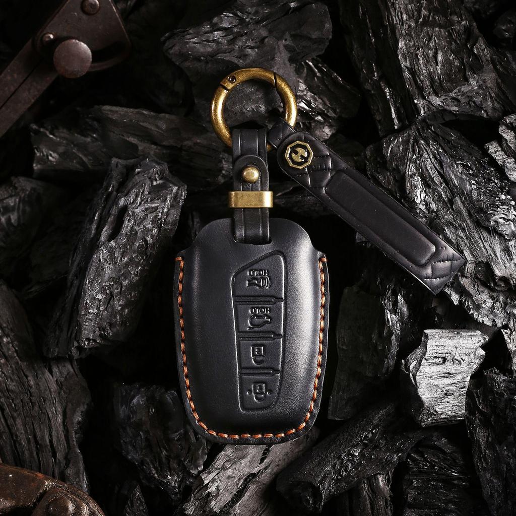 Genuine Leather Retro Key Cover for Hyundai IX45