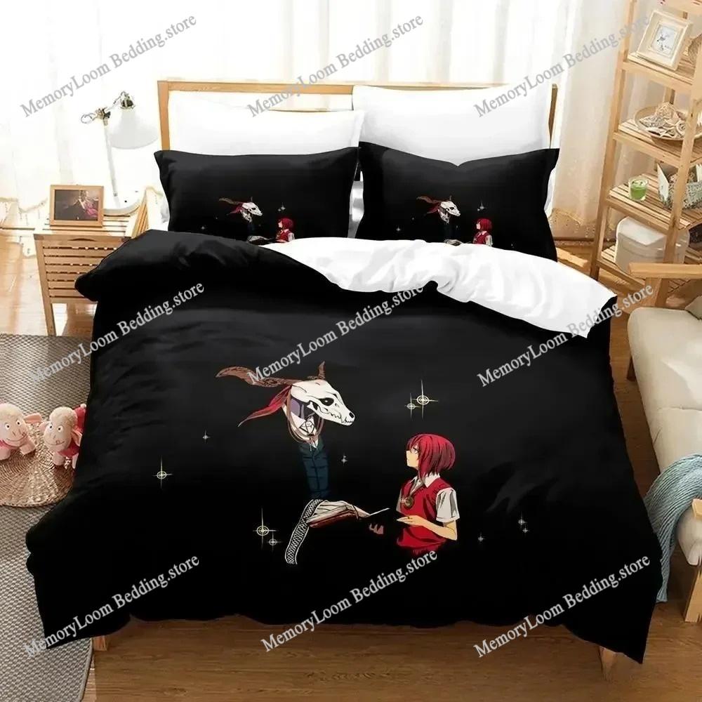 Home Textile Cartoons Fun Mahou Tsukai no Yome Duvet Cover Pillow Case Boy Girl Bedding Set King/Queen/Twin Size Soft Polyester