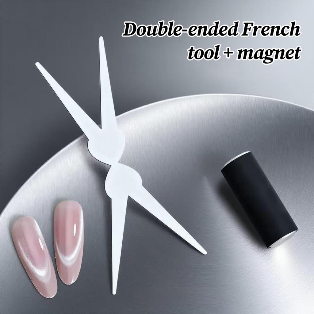 Nail Polish Magnet Scratch-resistant Double-head Nail Tool Manicure Magnetic Tool French cat's eye auxiliary tool for manicure