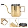 Food Grade Material Stainless Steel Slender Pot Bright Titanium Gold Coffee Pot  Coffee Brewing