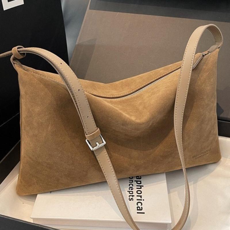 Advanced Retro Bag for Women's 2026 New Textured Frosted Shoulder Bag with Large Capacity Crossbody Commuting Tote Bag