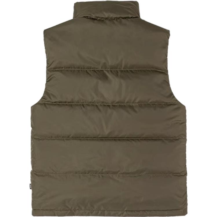 Vans Color Block Checkerboard Reversible Down Vest Unisex Vests Army-Green VN000H23KCZ