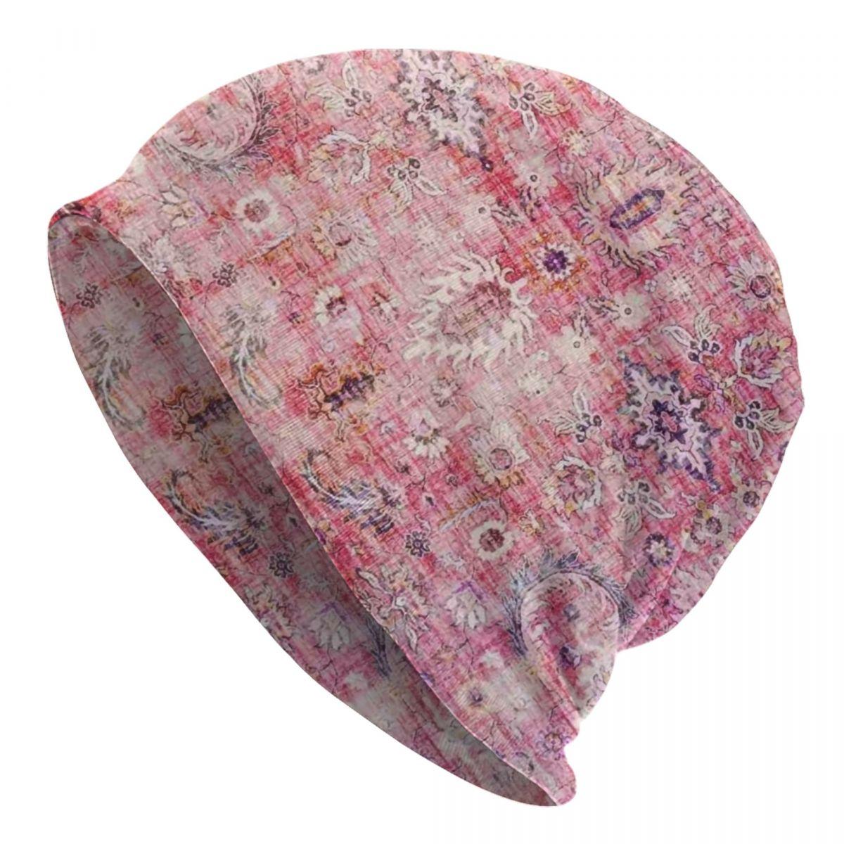 Custom Moroccan Traditional Carpet Arwtork Skullies Beanies Caps Warm Knitting Hat Adult Unisex Antique Bohemian Bonnet Hats Beanies Hat