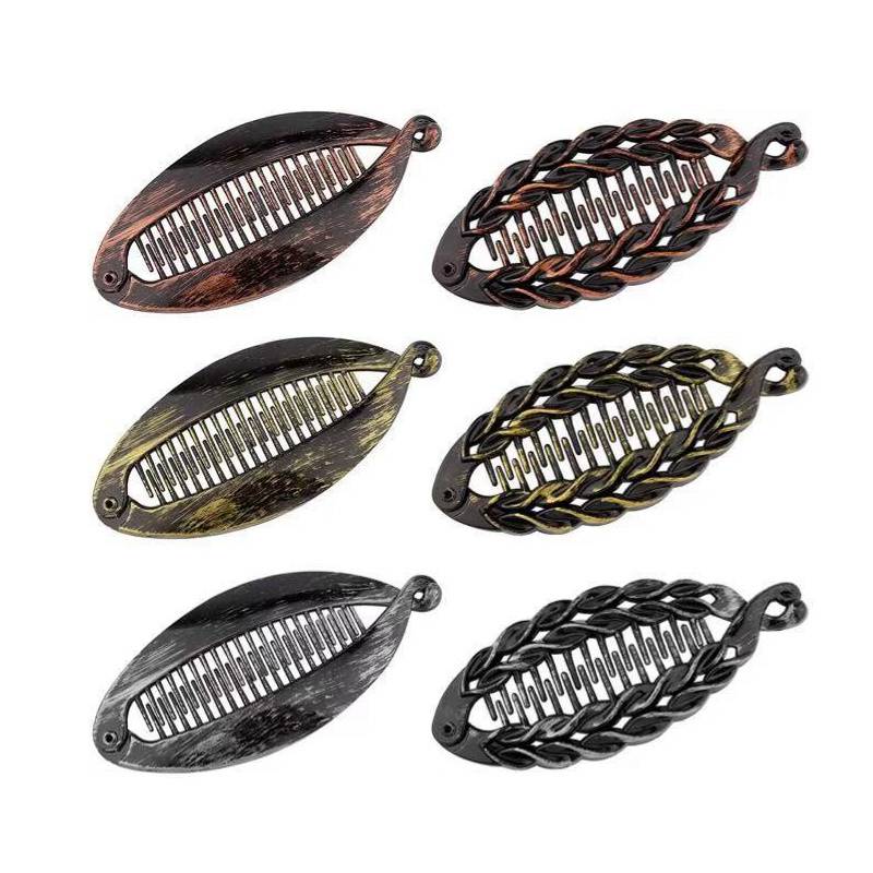 Hot Banana Clip Hair Comb Hair Band Fashion Set Fish Clip Hair Comb Lazy European and American Banana Hair Clip