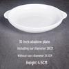 Western Style Double-Ear Pure White Ceramic Plates - Abalone & Steamed Fish Safe, Home & Microwave Oven Friendly