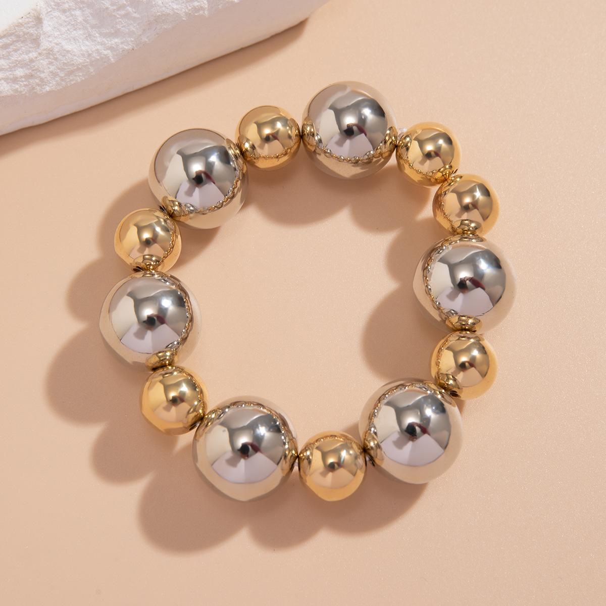 

Аксессуары преувеличенный панк контрастные цвета бисерные украшения темперамент ниша геометрический CCB шар персонализированный браслет