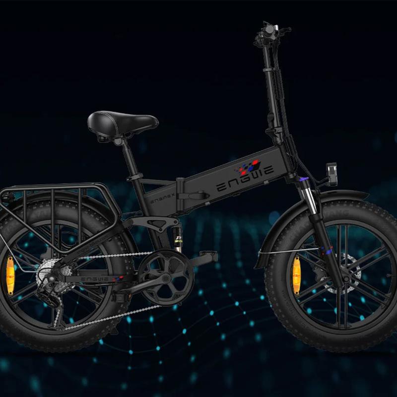 Engwe ENGINE X Universal City E-Bike with 250W 48V13Ah 20" Snow Tire Fat E-Bike, Shimano 7-Speed, LCD Display Foldable Electric Bike