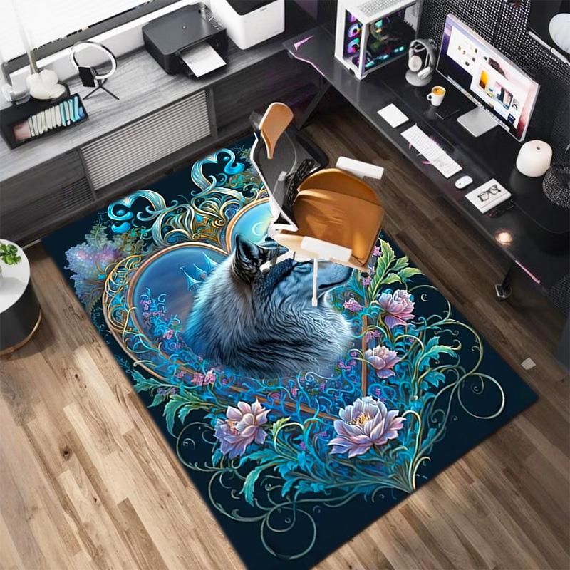 Wolf Heart Floral Fantasy Carpet Is Suitable For Living Room And Bedroom Doormats Office Balcony Decorative Carpet A8
