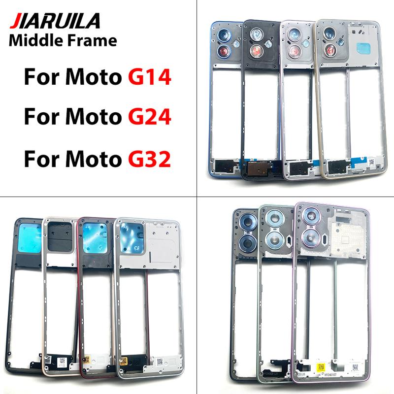 Nuovo Telaio Centrale Per Moto G14 G24 G32 Alloggiamento Sportellino Cornice Parti di Ricambio
