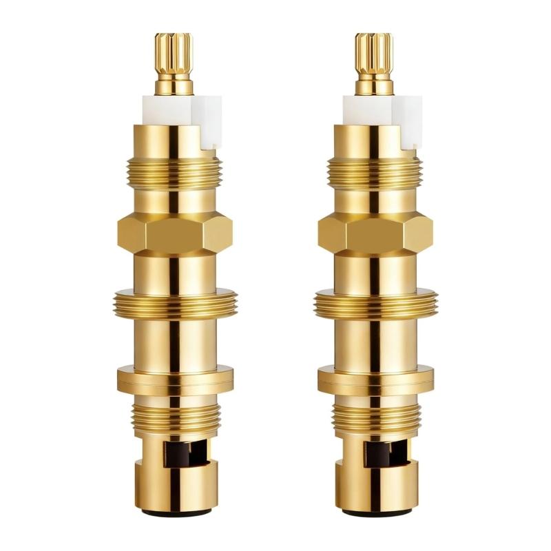 2Pcs Metal Faucet Cartridge Ceramic Disc Valves Cartridge for 910-030 Bathroom Shower Valves Faucet Cartridge Enduring 1