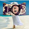 Custom Name Ultra-Soft Beach Towel with Labubu Theme,Ideal for Pool - Camping, Diving - Perfect Travel Essential, Vibrant Beach Towel.